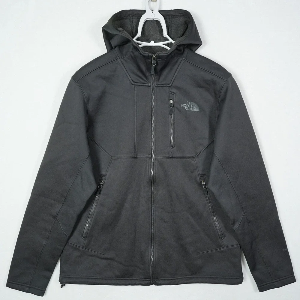 The North Face Apex Risor WindWall Softshell Hooded Jacket Mens L Black NF0A3Y34